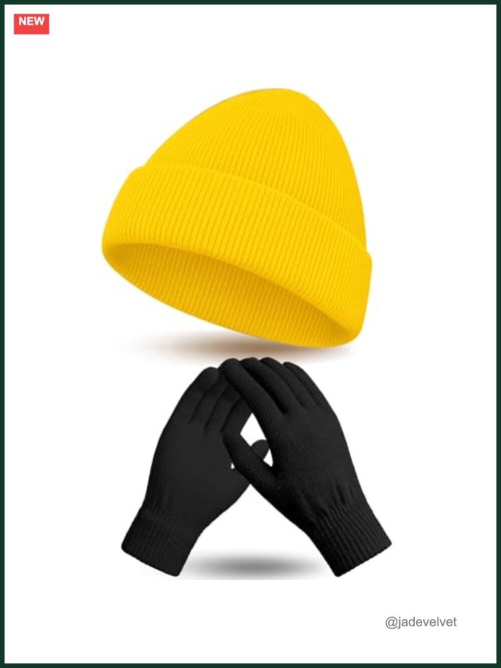 Winter Beanie Hat and Gloves Set Acrylic Cold Weather Accessories
